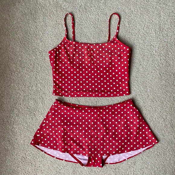 Other - Retro Red Polka Dotted Swimsuit